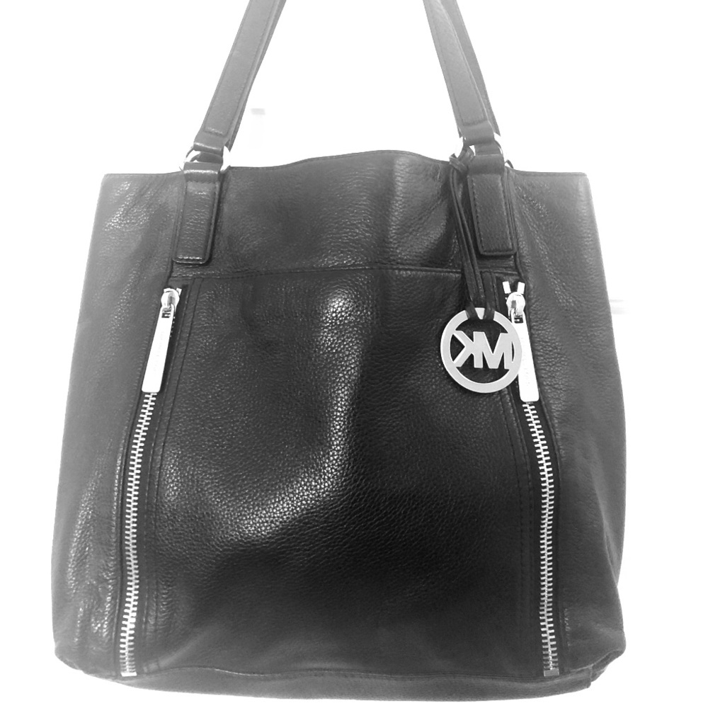 Michael Kors black leather tote